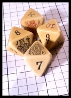 Dice : Dice - Poker Dice - Poker Dice 8D Rounded Solid Ivory Poker Faces - Ebay Sept 2013